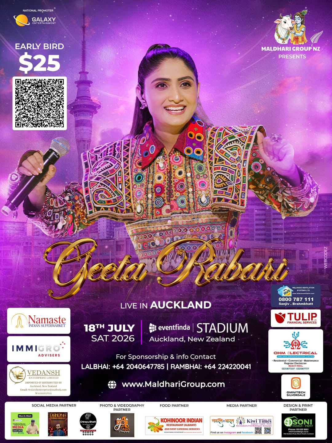 Geeta Rabari – Garba Night Banner